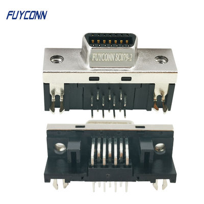 type connecteur servo terminal à angle droit de NC de connecteur de 14Pin SCSI de carte PCB
