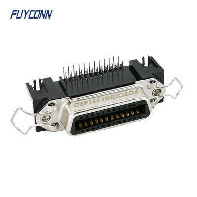 Type femelle à angle droit de carte PCB de DDK 24 Pin Centronic Connector