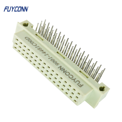 3 terminaux à angle droit de connecteur femelle de carte PCB des rangées 48P Eurocard DIN 41612