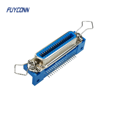 Connecteur femelle à angle droit 14 de carte PCB de DDK 24 36 50 lancements de la borne 2.16mm