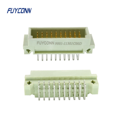 DIN 41612 mâle de connecteur d'Eurocard de 3 rangées carte PCB R/A de serrure de conseil de 90 degrés