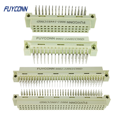 Terminal à angle droit de la carte PCB DIN 41612 femelles de rangées du connecteur 3 d'Eurocard